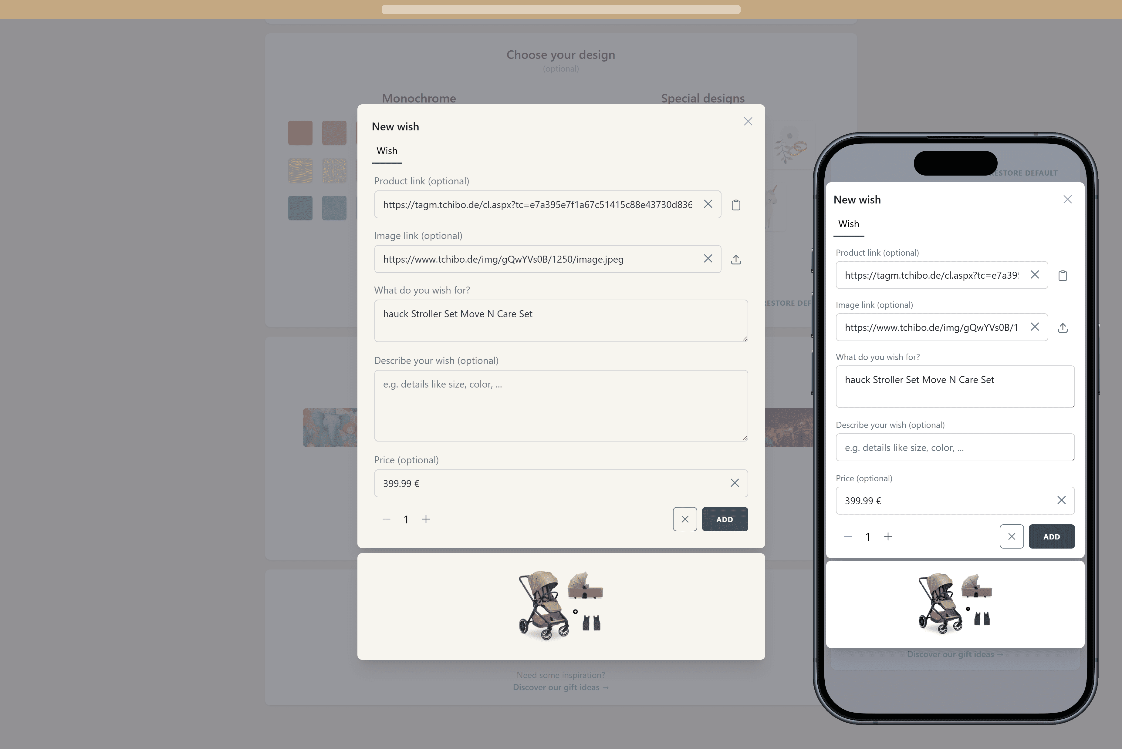 How to add wishes to your Wishlist