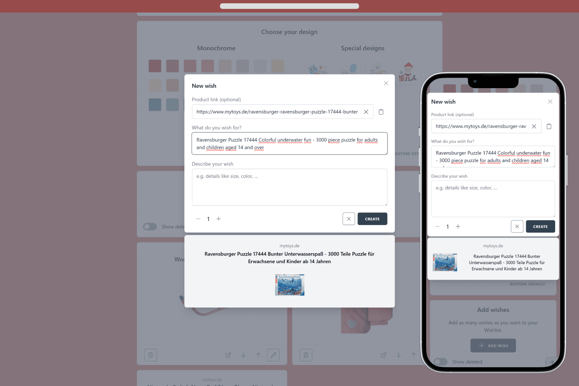 How to add wishes to your Wishlist