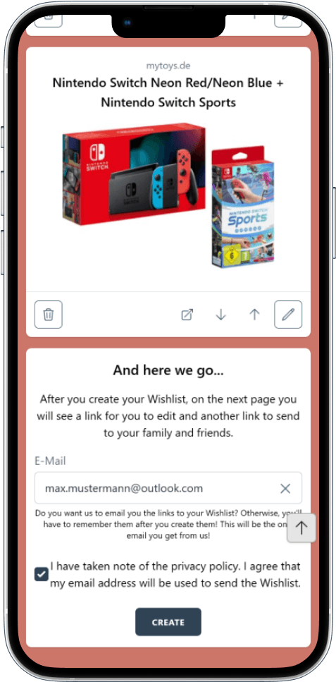 How to create your Wishlist