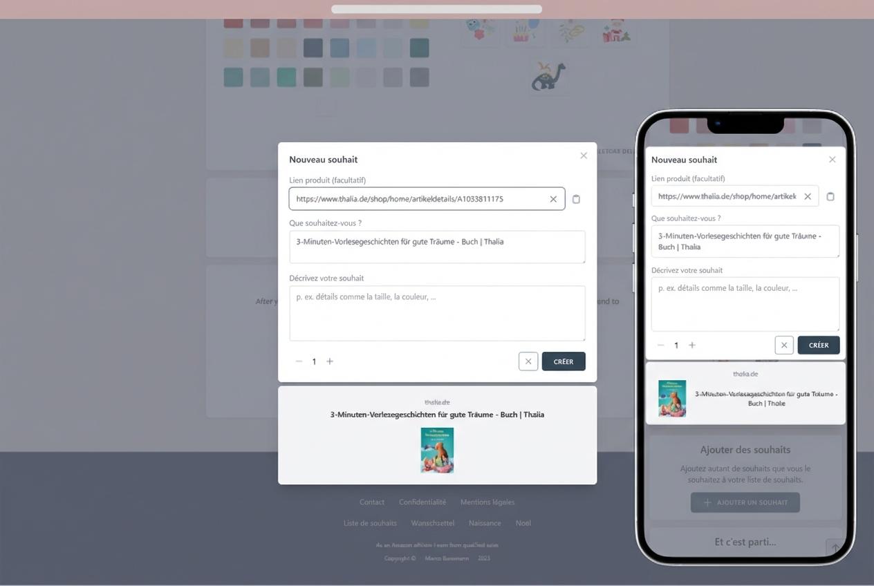 Comment ajouter des souhaits à votre liste de souhaits