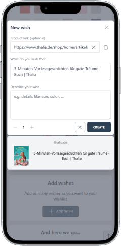 How to add wishes to your Wishlist
