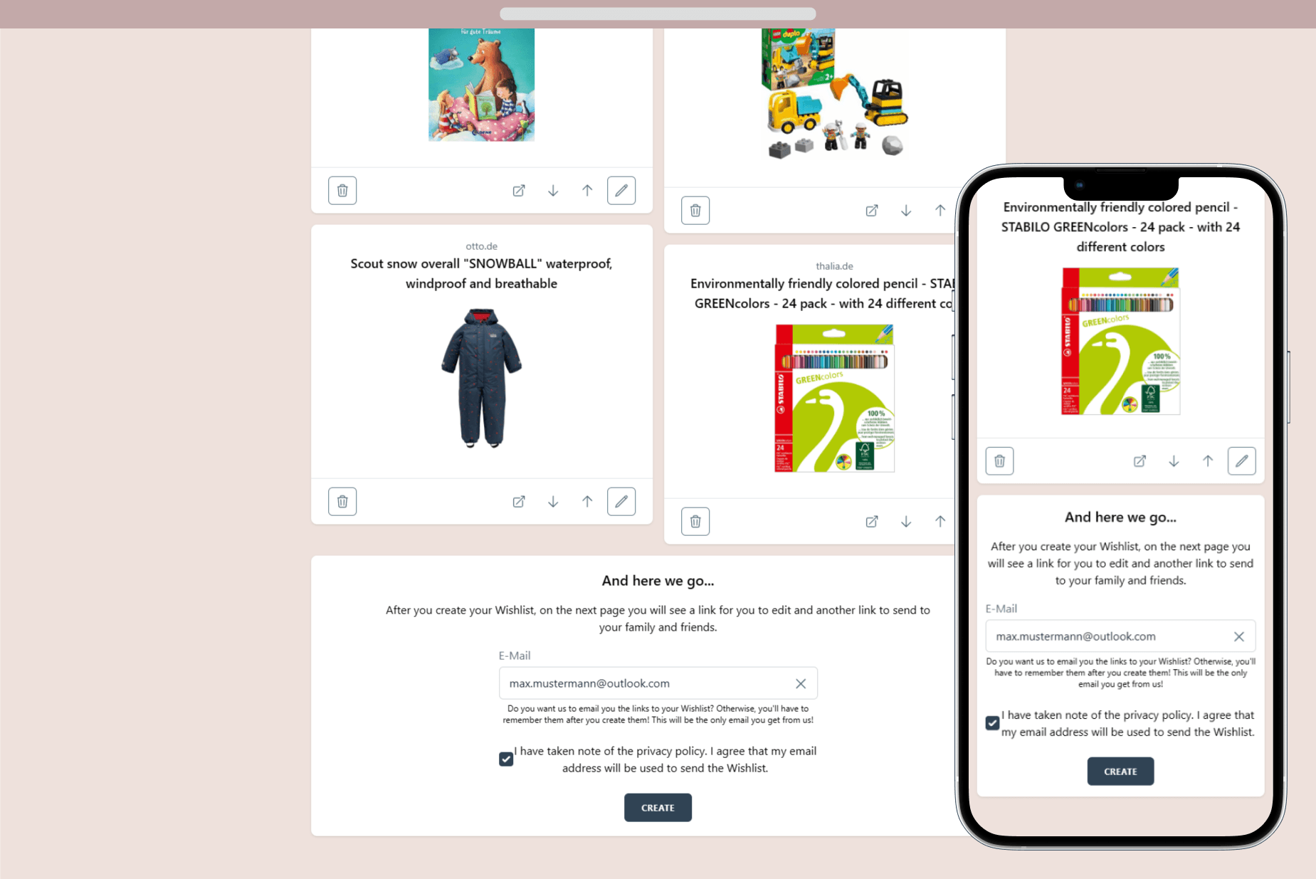 How to create your Wishlist